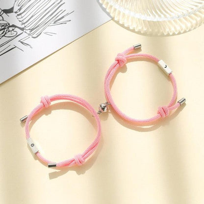 Modern Matching Sun Moon Charm Paired Bracelets Adjustable Magnet Bracelet For Couples Red Rope Bracelets Couple Attraction Friendship Bracelet For Boyfriend Girlfriend