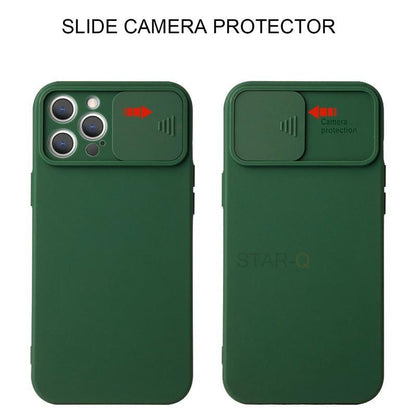 Modern Slide Camera Protector Phone Case On For Iphone 13 Pro 11 12 13pro Max Mini Iphone13 12pro Silicone Silicone Shockproof Phone Case Drop Protection  Back Cover For Smartphone