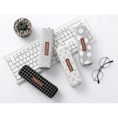 Modern Student Pencil Case Minimalist Simple Pen Bags Durable Zipper Pencil Cases For Office