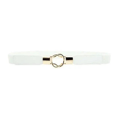 Modern Wide Fabric Strap Silver Metal Buckle Belts For Women Trendy Fashion Stretchable Classic Belts