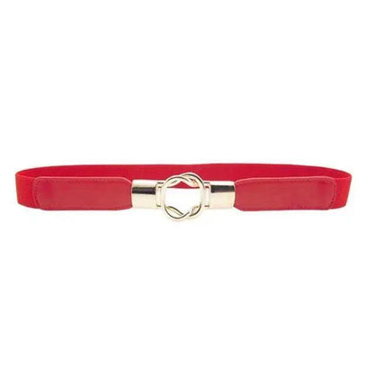 Modern Wide Fabric Strap Silver Metal Buckle Belts For Women Trendy Fashion Stretchable Classic Belts