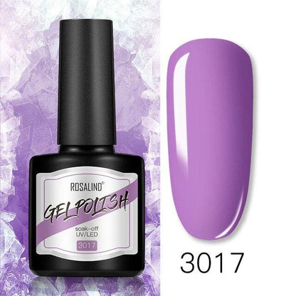 Modern Womens Glossy Colorful 8ml Nail Gel Polish Permanent UV LED  High Quality Crystal Effect Design