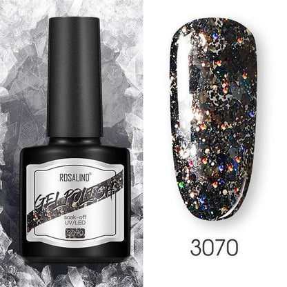 Modern Womens Glossy Colorful 8ml Nail Gel Polish Permanent UV LED  High Quality Crystal Effect Design