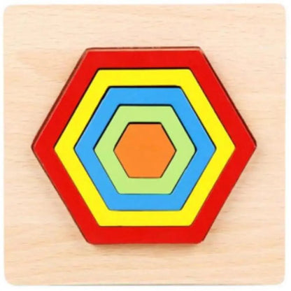 Montessori Cartoon Animal Educational Wooden Beaded Geometry  Digital Clock Puzzles Matching Clock Toy For Children