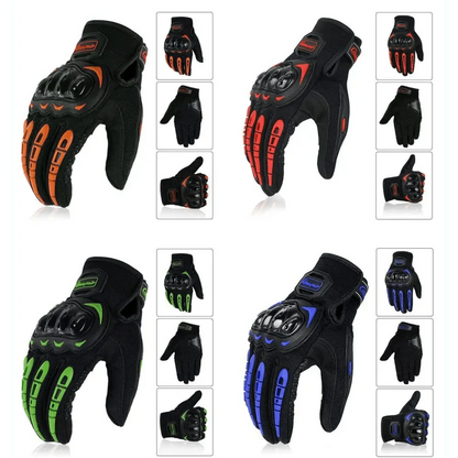 Motorcycle Breathable Glove Strong PVC Touch Screen Full Finger Motorbike Racing Riding Bicycle Summer Gloves