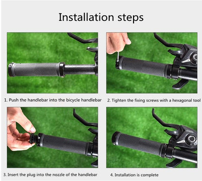 Mountain Bicycle Grips Handlebar Road Bike Cycling Handlebar Grip Cover Anti-Skid Soft Rubber Handle Grip Bar Double Lock On Bicycle Handle Bar Soft And Comfortable Rubber Handle Suitable For Bicycle