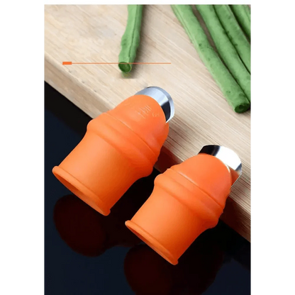 Multi-Functional 1 Set Silicone Finger Protector With Blade For Fruits Vegetable Thumb Knife Finger Guard Kitchen Accessories