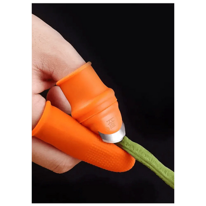 Multi-Functional 1 Set Silicone Finger Protector With Blade For Fruits Vegetable Thumb Knife Finger Guard Kitchen Accessories