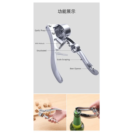 Multi-Functional Imitating Stainless Steel Garlic Press Crusher Kitchen Cooking Ginger Squeezer Masher Handheld Ginger Mincer Tools