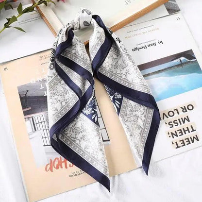 Multi-Functional Square Silk Scarf 60*60cm Headband Hairbands Hair Hoop Accessories For Women,Girl,Lady Head Neck Satin Scarf Handkerchief
