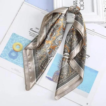 Multi-Functional Square Silk Scarf 60*60cm Headband Hairbands Hair Hoop Accessories For Women,Girl,Lady Head Neck Satin Scarf Handkerchief
