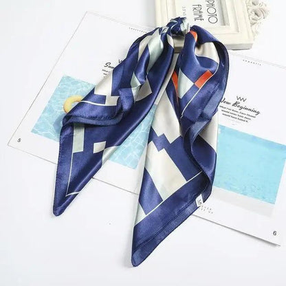 Multi-Functional Square Silk Scarf 60*60cm Headband Hairbands Hair Hoop Accessories For Women,Girl,Lady Head Neck Satin Scarf Handkerchief