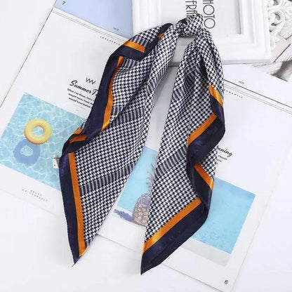 Multi-Functional Square Silk Scarf 60*60cm Headband Hairbands Hair Hoop Accessories For Women,Girl,Lady Head Neck Satin Scarf Handkerchief
