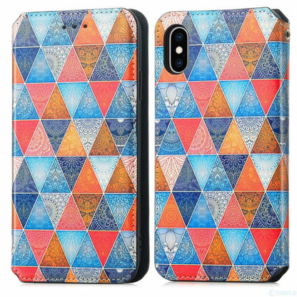 Multicolored Phone Case For iPhone 13 12 11 Pro Mini Cover Wallet Card Slot Flip Magnetic Leather PU Leather Flip Wallet Cover with Card Slots Case Cover
