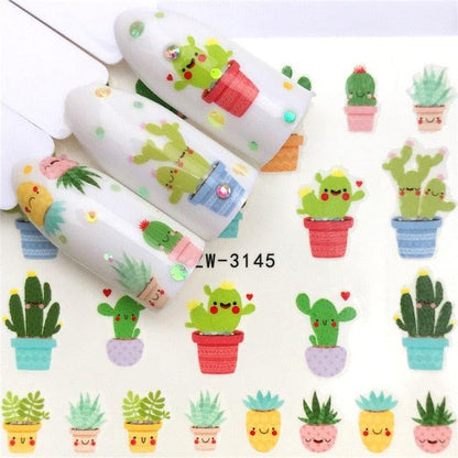 Nail Art Water Transfer Stickers Anime Mouse Animal Kid slider adhesive Watermark Decals Women Beauty Wedding Nails  Decal Self-Adhesive 3D Wave Design Decoration for Women Girls Art Stickers Decal Decoration Metallic Curve Strip Line Nail