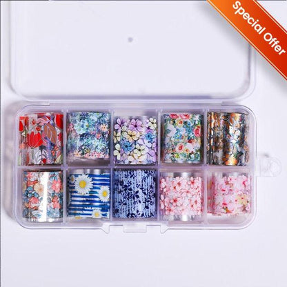 Nail Foils Fall Design Maple Leaves Flower Golden Nail Sliders Snake Leopard Decor Paper Nail Art Sticker Set Decals for Women Nail Decorations Accessories Metal Curve Stripe Lines Design Letter Nail Sticker Adhesive Decoration