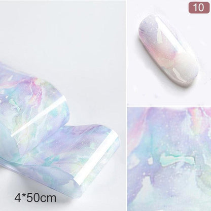 Nail Foils Marble Series Nail Art Transfer Sticker Paper Gold Line Foils Bright Marble Design Decoration Marble Nail Art Stickers Water Transfer Nail Decals Full Wraps Gradient Acrylic Nail Kits for Women Manicure Decoration Accessories