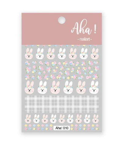 Nail Glue Stickers Stars Moon Cartoon Rabbit Panda Flower Nail Decoration Decals Nail Sticker Nail Art Decorations Design Decoration Acrylic Nail Supplies Designer Nail Decorations for Women Girls Kids 3D Nail Art Stickers Decals