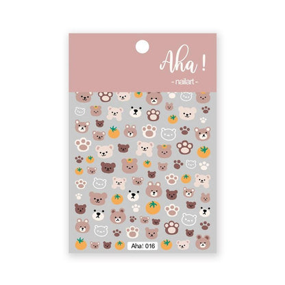 Nail Glue Stickers Stars Moon Cartoon Rabbit Panda Flower Nail Decoration Decals Nail Sticker Nail Art Decorations Design Decoration Acrylic Nail Supplies Designer Nail Decorations for Women Girls Kids 3D Nail Art Stickers Decals