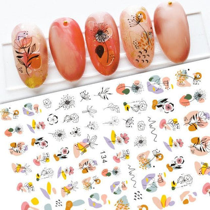 Nail Stickers Cute Rabbit Nail Art Decorations No Face Man Nail Sliders For Manicure Women Kids Girls Manicure Decoration Nail Art Supplies 3D Self-Adhesive Nail Decals Designer Nail Stickers for Acrylic Nails