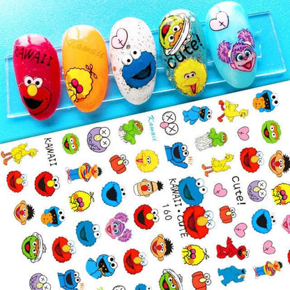Nail Stickers Cute Rabbit Nail Art Decorations No Face Man Nail Sliders For Manicure Women Kids Girls Manicure Decoration Nail Art Supplies 3D Self-Adhesive Nail Decals Designer Nail Stickers for Acrylic Nails