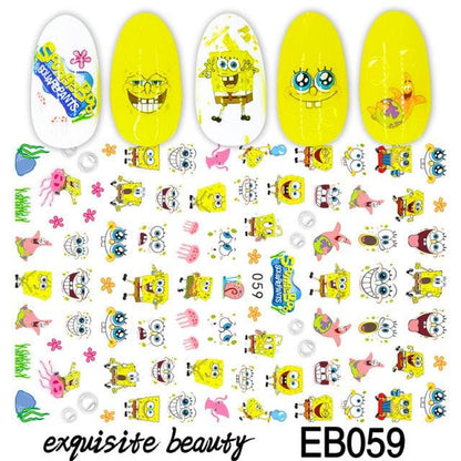 Nail Stickers Cute Rabbit Nail Art Decorations No Face Man Sliders For Manicure Cute Cartoon Nail Art Sticker Decals for Women Kids Girls Manicure Decoration Nail Art Supplies 3D Self-Adhesive Nail Decals Designer Nail Stickers for Acrylic Nails