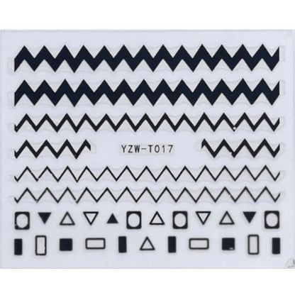 Nail Stickers for Manicure Nail Sticker Sliders For Nails Decal Self-adhesive Nails Figures Transfer Black Accessories Sliders Manicure Decoration 3D Nail Supplies Holographic Decals Transfer Sliders Nail Design Manicures Nail Self-Adhesive Sticker