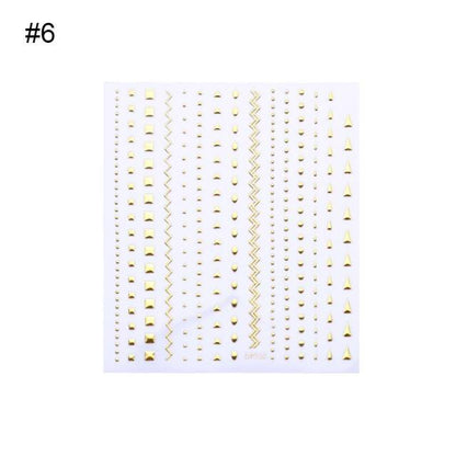 Nail Strip Stickers Black Gold Rose Gold Silver Metal Strip Tape Nail Art Adhesive Foil Tips Nail Sticker Decals Metallic Curve Strip Line Nail Decal Self-Adhesive 3D Wave Design Decoration for Women Girls Tape Nail Art Stickers Decal Decoration