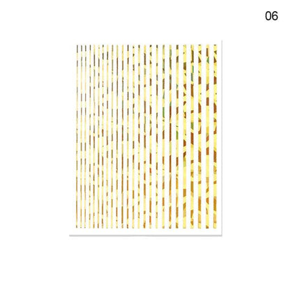 Nail Strip Stickers Black Gold Rose Gold Silver Metal Strip Tape Nail Art Adhesive Foil Tips Nail Sticker Decals Metallic Curve Strip Line Nail Decal Self-Adhesive 3D Wave Design Decoration for Women Girls Tape Nail Art Stickers Decal Decoration