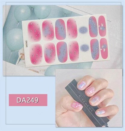 Nail Wraps Polish Decals Strips Golden Glitter 3D Adhesive Full Nail Art Stickers Manicure Kits Women Nail Decorations Accessories Metal Curve Stripe Lines Design Letter Nail Sticker Adhesive Decoration Template Nail Tool Decorations