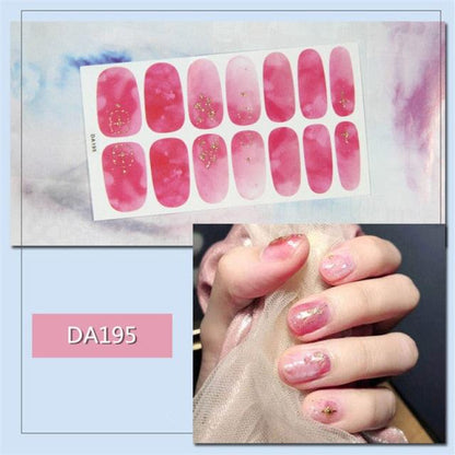 Nail Wraps Polish Decals Strips Golden Glitter 3D Adhesive Full Nail Art Stickers Manicure Kits Women Nail Decorations Accessories Metal Curve Stripe Lines Design Letter Nail Sticker Adhesive Decoration Template Nail Tool Decorations