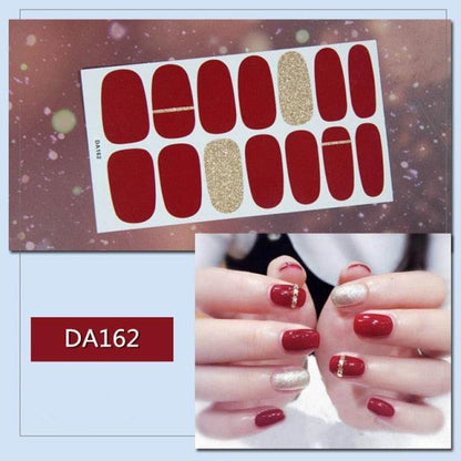 Nail Wraps Polish Decals Strips Golden Glitter 3D Adhesive Full Nail Art Stickers Manicure Kits Women Nail Decorations Accessories Metal Curve Stripe Lines Design Letter Nail Sticker Adhesive Decoration Template Nail Tool Decorations