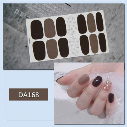 Nail Wraps Polish Decals Strips Golden Glitter 3D Adhesive Full Nail Art Stickers Manicure Kits Women Nail Decorations Accessories Metal Curve Stripe Lines Design Letter Nail Sticker Adhesive Decoration Template Nail Tool Decorations