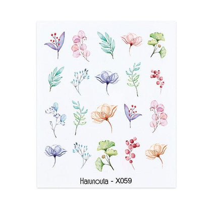 Nails Sticker Nail Art Decorations Flowers Leaves Decals Water Transfer Sliders Woman Face Fruit Foil Manicures Wraps  Water Transfer Nail Decals Sticker For Pretty Girl Self-Adhesive Nail Decals Designer Nail Stickers for Acrylic Decal