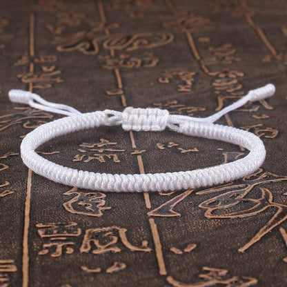 National Style Lucky Red String Bracelet Handmade Braided Knot Charm Bracelets For Women Men Red Bracelet Protection Red Cord Bracelet Adjustable Braided Knot Bracelet
