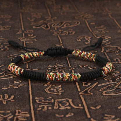 National Style Lucky Red String Bracelet Handmade Braided Knot Charm Bracelets For Women Men Red Bracelet Protection Red Cord Bracelet Adjustable Braided Knot Bracelet