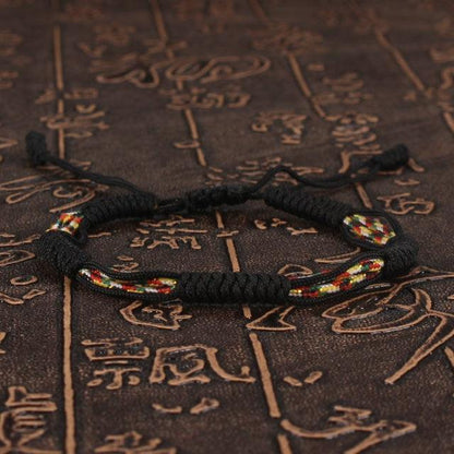 National Style Lucky Red String Bracelet Handmade Braided Knot Charm Bracelets For Women Men Red Bracelet Protection Red Cord Bracelet Adjustable Braided Knot Bracelet