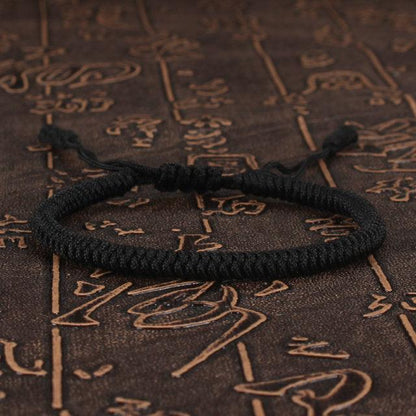 National Style Lucky Red String Bracelet Handmade Braided Knot Charm Bracelets For Women Men Red Bracelet Protection Red Cord Bracelet Adjustable Braided Knot Bracelet