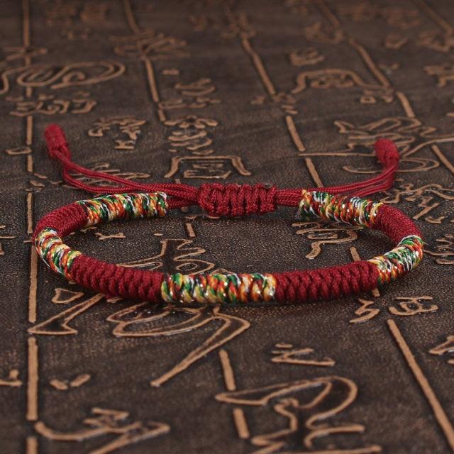 National Style Lucky Red String Bracelet Handmade Braided Knot Charm Bracelets For Women Men Red Bracelet Protection Red Cord Bracelet Adjustable Braided Knot Bracelet