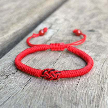National Style Lucky Red String Bracelet Handmade Braided Knot Charm Bracelets For Women Men Red Bracelet Protection Red Cord Bracelet Adjustable Braided Knot Bracelet