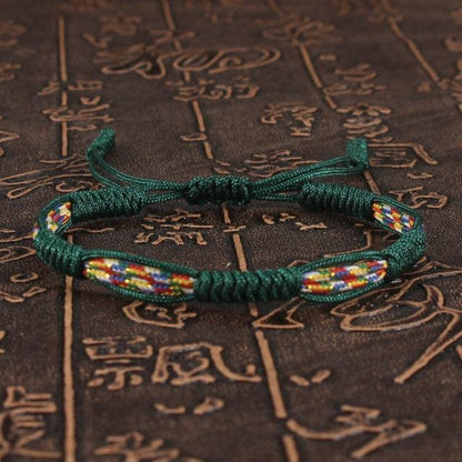 National Style Lucky Red String Bracelet Handmade Braided Knot Charm Bracelets For Women Men Red Bracelet Protection Red Cord Bracelet Adjustable Braided Knot Bracelet