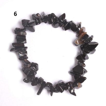 Natural Lucky Stone Beads Bracelet Multiple Colors Bracelets Beautiful Crystal Bracelets Natural Gemstone Crystal Stretch Bracelets Distance Energy Bracelet For Women Girls