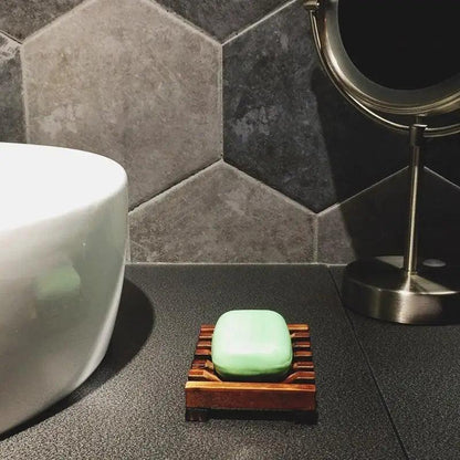 Natural Wooden Soap Dish Wood Soap Tray Holder Storage Soap Rack Plate Box Container For Bath Shower Plate Bathroom Wooden Soap Dish Soap Saver Holder Soap Tray for Bathroom Shower Rectangular Sink Drainer Hand Craft for Soap Sponges And More