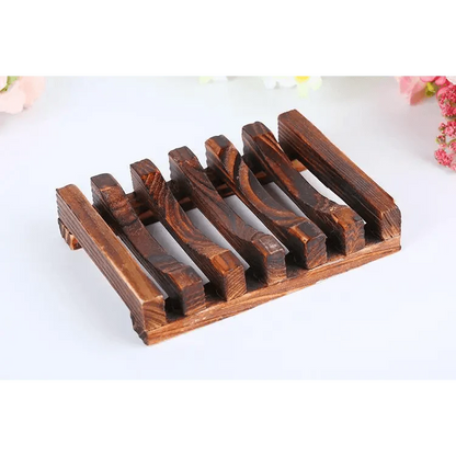 Natural Wooden Soap Dish Wood Soap Tray Holder Storage Soap Rack Plate Box Container For Bath Shower Plate Bathroom Wooden Soap Dish Soap Saver Holder Soap Tray for Bathroom Shower Rectangular Sink Drainer Hand Craft for Soap Sponges And More