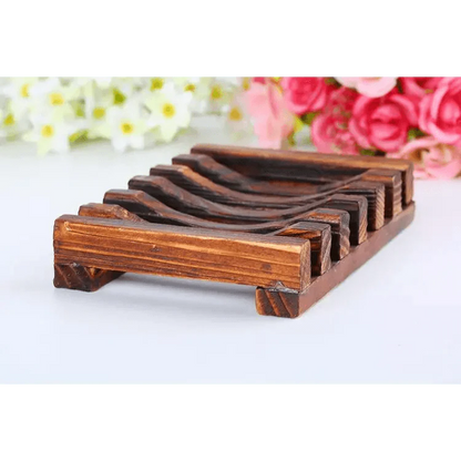 Natural Wooden Soap Dish Wood Soap Tray Holder Storage Soap Rack Plate Box Container For Bath Shower Plate Bathroom Wooden Soap Dish Soap Saver Holder Soap Tray for Bathroom Shower Rectangular Sink Drainer Hand Craft for Soap Sponges And More