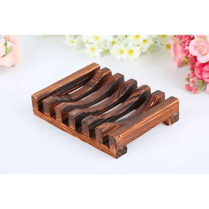 Natural Wooden Soap Dish Wood Soap Tray Holder Storage Soap Rack Plate Box Container For Bath Shower Plate Bathroom Wooden Soap Dish Soap Saver Holder Soap Tray for Bathroom Shower Rectangular Sink Drainer Hand Craft for Soap Sponges And More