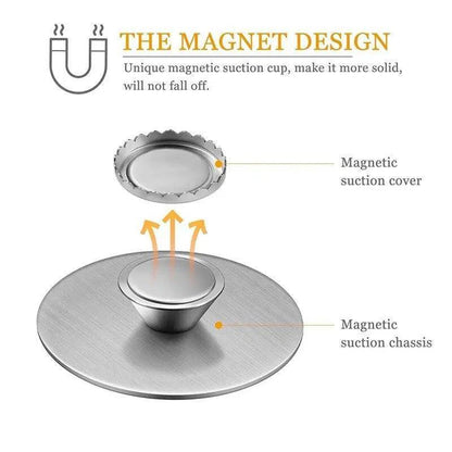 New 1PC Magnetic Soap Holder Tool Free Rustproof Sponge Holder Dish Holder Soap Dish For Bathroom Lavatory Home Soap Dish Suction Strongly Magnetic soap Holder Rustproof Stainless Soap Holder for Bathroom and Kitchen