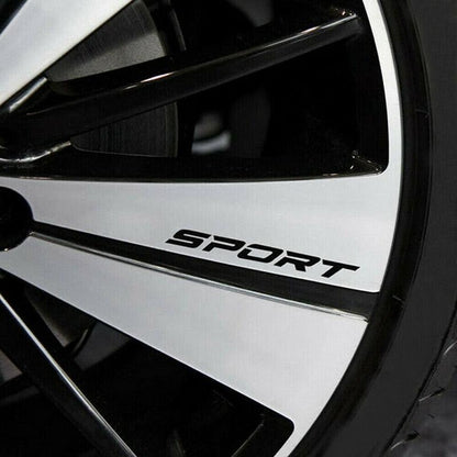 New 4 Pcs Car Sticker Sports Font Car Body Sticker Auto Door Rims Wheel Hub Racing Decal Exterior Accessories Auto Products Sport Reflect Light Car Decal Sticker Wheels Rims Racing Car Sticker Emblem Logo Car Door Rims Wheel Hub Decal Auto Accessories