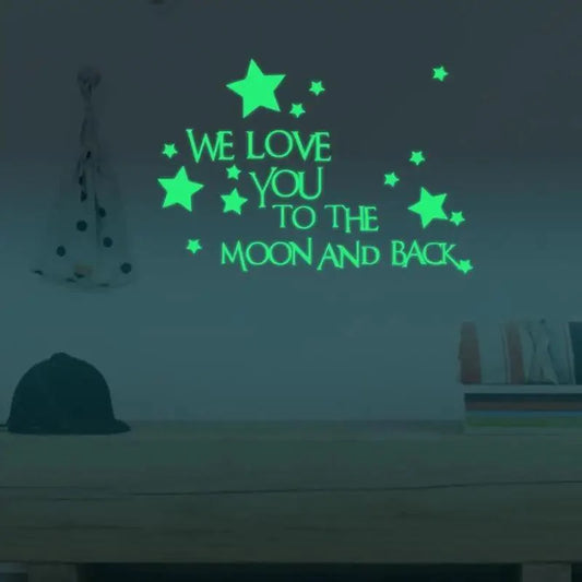 New Amazing Luminous Moon and Stars Wall Stickers for Kids Room Baby Nursery Home Decoration Wall Decals Glow in the Dark Bedroom Ceiling