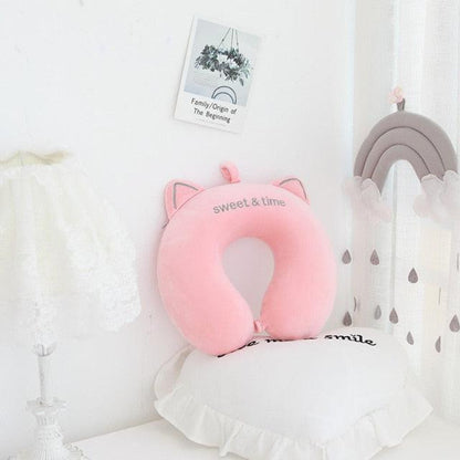 New Animal Memory Cotton U-shaped Pillow Car Neck Pillow Noon Rest Pillow Plane Travel PillowKids Neck  Travel Pillows Cute U-Shaped Animal Pillow for Cars Planes Boys Girls Child Gift Ideas